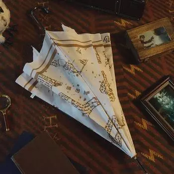 Официальный зонт Warner Harry Potter s Marauder s Map, меняющий цвет, с прямой длинной ручкой Height: 86.5cm, Diameter: 110cm