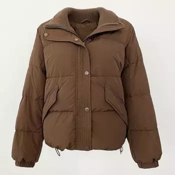 OFTBUY Зимняя куртка-пуховик с наполнителем из 90% белого утиного пуха, женская повседневная куртка для поездок на работу, свободное повседневное утолщенное теплое пальто One Size покинуть белый