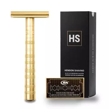 ограниченная гарантия HENSON SHAVING AL13 Shaver MEDIUM В комплекте 5 сменных лезвий Модель для гладкого бритья Конструкция аэрокосмического стандарта точности Закрыть