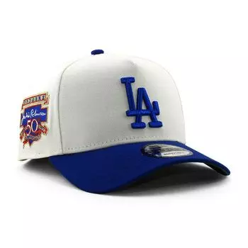 Ограниченная кепка 9FORTY Snapback SNAPBACK CAP 940 MLB MiLB NFL NBA Кепка с цветным козырьком Козырек Боковая нашивка Angeles Dodgers 50TH [New Era] EU/AU ( (JR Крем))