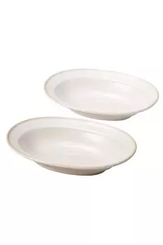 Ogura Pottery Beautiful Kiln Changed Curry Plate Pasta Plate Oval 23 x 17 x Microwave and Dishwasher Safe Mino Ware Made in Japan Set of 2 H4.6cm