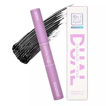 Oh My Self Dew Eyelash Двойная питательная эссенция для ресниц и черный фиксатор в одном, 1 набор, 5 мл