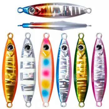OHF Metal Jig Set Lure Slow Jig Compatible with luminous slow fall for blue fish 40g/60g/80g/100g fish/root (80g)