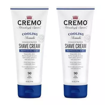 Охлаждающий крем для бритья Cremo Barber Grade, 2 x 6 унций, оригинальный