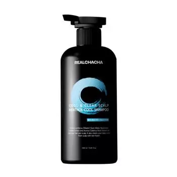 Охлаждающий шампунь для кожи головы Real Chacha Cool & Clear с ментолом и цветочным ароматом, 1 шт., 1 л