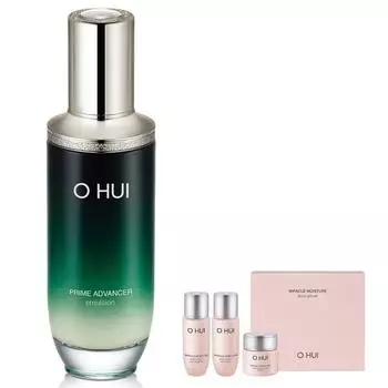 Ohui Prime Advancer Emulsion 130ml + Miracle Moisture Miniature Basic Cosmetics 3-piece Kit