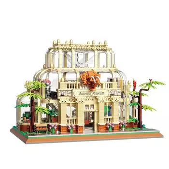 Oichy Block Dinosaur Museum Toy Block Set Dinosaur Museum Assembly Дети Взрослые Празднование День рождения Рождественский подарок Подарок Украшение