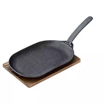 Сковорода для гриля Oigen, черная, 350 мл, Nanbu Ironware, Yayaki Grill Chubby, тип U-29 чёрный