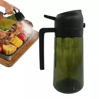 Oil Dispenser Bottle for Kitchen 2 in 1 Olive Oil Dispenser and Oil Sprayer 470ml Olive Oil Spray Bottle for Cooking