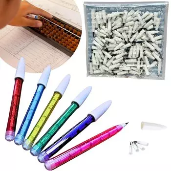 Oiwells Abacus Rocket Pencil Мини-карандаш для призов Запасные стержни Канцелярские товары Призовые карандаши Карандаши для детей (Ракета + Запасные части)