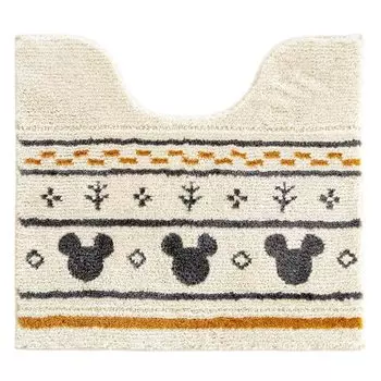 OKA Disney MC Grand Toilet Mat 55cm x 60cm Beige Mickey Disney Toiletries Approx. (Nordic Cute) бежевый
