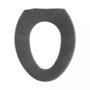OKA Good Dryness D Nature Toilet Seat Cover for Type O Dark Gray Washable Toilet Knit Cover O (Kandryoko Round)