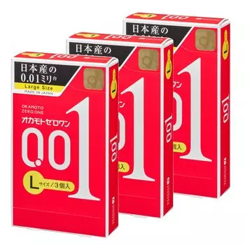 OKAMOTO Okamoto Презервативы Zero One размер L 3 штуки x 3 коробки