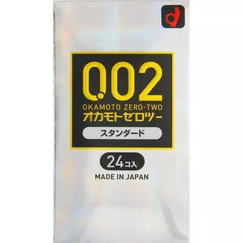 OKAMOTO Okamoto Zero Two Zero Two Прозрачный, 24 шт. Упаковка из 1 шт. Стандартный тип Приятный на ощупь! Пакет из 1 1 set