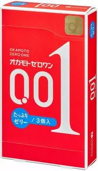 Okamoto Zero One Много смазки 3 презерватива x 5 упаковок
