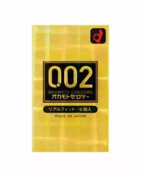 Okamoto Zero Two Real Fit 6 шт. x 10 шт. набор 0,02 мм