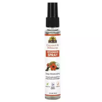 Okay Pure Naturals, Detangler Spray, Coconut and Hibiscus, 2 fl oz (59 ml)