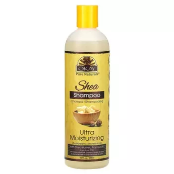 Okay Pure Naturals, Шампунь с маслом ши, ультраувлажняющий, 12 жидких унций (355 мл)