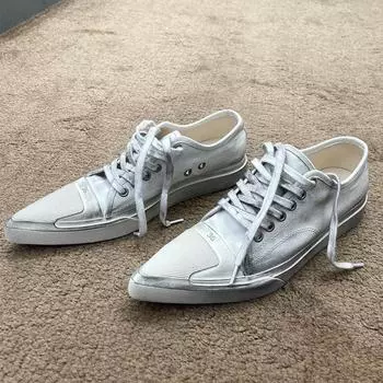 Old canvas shoes women s summer pointed head flat bottom dirty shoes platform casual inner heightening board shoes fashion casual sports shoes 35