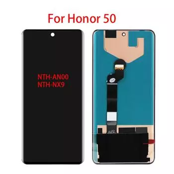 OLED ЖК-экран для Honor 50 NTH-AN00 NTH-NX9, ЖК-дисплей, дигитайзер сенсорного экрана, полная замена в сборе чёрный