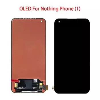 OLED ЖК-экран For Nothing Phone 1, ЖК-дисплей, дигитайзер сенсорного экрана, полная замена в сборе чёрный
