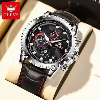 OLEVS 2873 Часы Многофункциональные часы Motion Time Light Водонепроницаемые кварцевые мужские часы Мужские часы