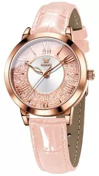 OLEVS Women s Watch Popular Quartz Arm Watch Ladies Glitter Dial Diamond Quicksand Waterproof Luminous Present Mother s Day Watch for Women Pink
