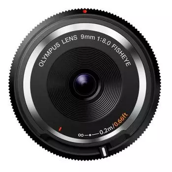 OLYMPUS беззеркальная зеркальная фотокамера 9 мм f8 Fisheye с защитным объективом черного цвета BCL-0980 BLK