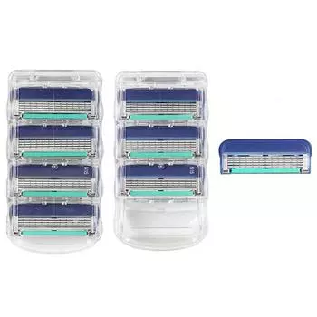 On B U Gillette compatible premium close contact 5-ply razor blade fusion manual, 4 pieces, 2 sets ,Korean razor blade