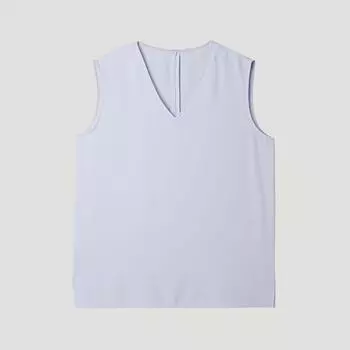 [Она S Miss] Блузка с V-образным вырезом и без рукавов Swwblp22030 LV light violet/55