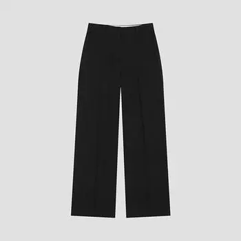 Она S miss Button Длинные Широкие брюки SwwSlo21120 Bk blacks/44