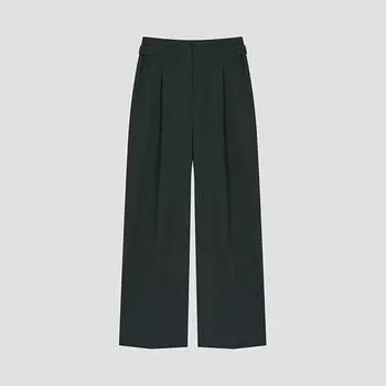 Она S Miss Button Pin Tuck Banding Pants SwwSlo22080 Dg dark gray/44