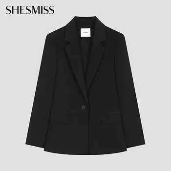 Она S Miss Minimalist One Button Setup Jacket SwSjko11030 Bk blacks/44