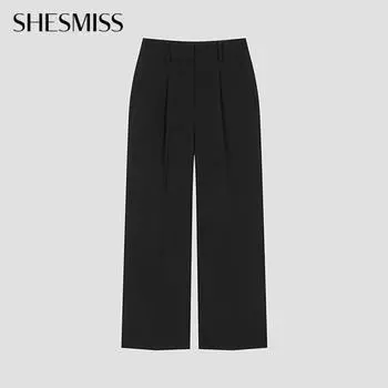 Она S miss One Tuck Прямые брюки SwSSlo31020 Bk blacks/44