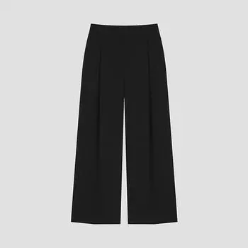 Она S miss One Tuck Straight Set Up брюки SwSSlo21010 Bk blacks/55