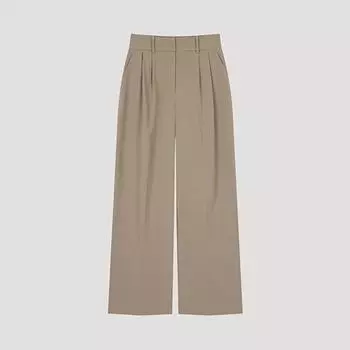 Она S Miss Two Tuck Back Banding Straight PantS SwwSlo31020 Db dark beige/55
