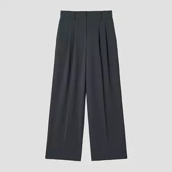 [Она S пропустила] Две защипы Широкие брюки SwwSlp22180 Ch charcoal/44