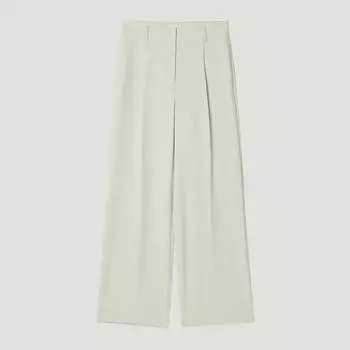 [Она S пропустила] Широкие брюки с одной защипом и отделкой сзади SwwSlp22150 Lg light gray/44