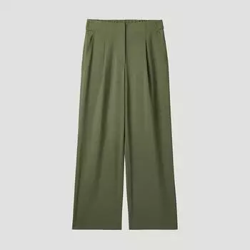 [Она S пропустила] Широкие брюки с полосками сзади SwwSlp22140 Kh Khaki/55