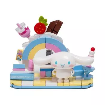 [Onda] игрушки-блоки Sanrio Characters Cafe Block сборочный комплект Cinnamoroll молочный стенд игрушка развивающие игрушки