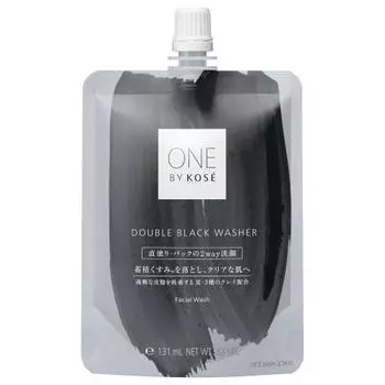 ONE BY KOSE Face Wash Pore Double Black Washer Body 140 г Sebum Dullness Dead Skin Clay