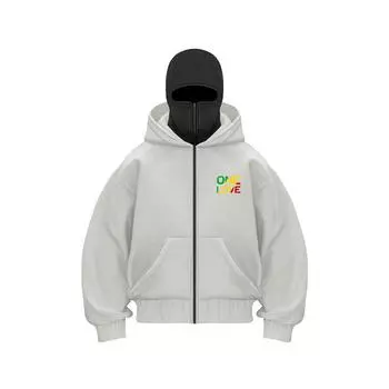 One Love Мужская и женская повседневная мода на молнии с капюшоном из флиса для мужчин и женщин больших размеров свободный пуловер модная толстовка S чёрный