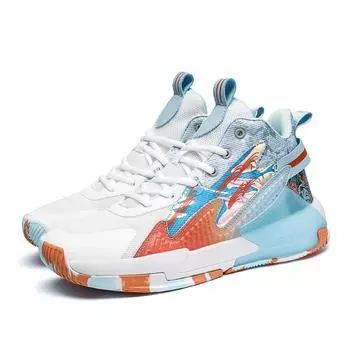 One Pair Designer Shoes for Men New Style White Blue Other Trendy Training Sneakers Basketball Style Casual Shoes for Men 41 зелёный