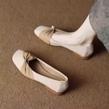 One-pedal bag head casual shallow mouth non-slip shoes tide 2024 summer new models with skirts low heels single shoes women 35