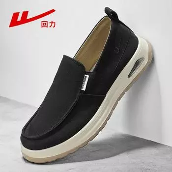One-pedal gray comfortable canvas shoes versatile men s shoes summer new dad shoes soft sole breathable casual shoes 39