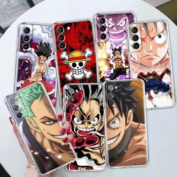 One- Piece Anime Clear Case For Samsung Galaxy S22 S20 FE S21 S10 S9 Plus Note 20 Ultra 10 Lite Transparent Phone Shell Samsung S22 Ultra 5G