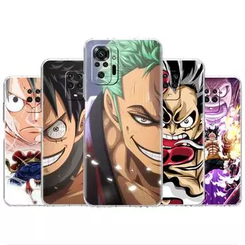 One- Piece Anime Clear Case For Xiaomi Redmi Note 11 Pro 10 9 9S 8 8T 7 9A 9C 9T 10 10C K40 Transparent Soft Phone Cover Redmi Note 11 Pro
