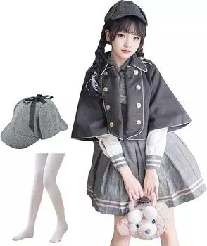 One Piece Lolita Униформа с длинным рукавом Косплей Лолита Детектив Большой размер Кроссдрессинг Мори Девушка Школьная Милая Одежда JK Униформа Комплект Косплей Лолита