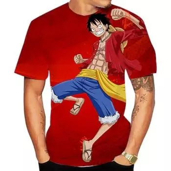 One Piece Обезьяна D. Футболка с Луффи, аниме-мультфильм, аниме 3D, 3D Harajuku, графика для пар, мужчин, женщин, взрослых, Back To School, 3D-принт L
