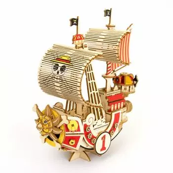 One Piece Thousand Sunny Деревянный 3D пазл 3D набор для самостоятельного изготовления, который понравится всем, от учеников начальной школы до взрослых. Развивающая игрушка.